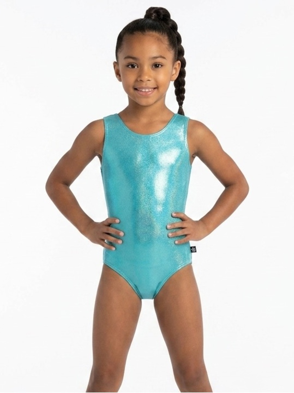 Pixie Lane Shimmering Teal One-Piece Swimsuit/Leotard Size 7